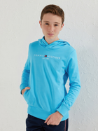 Підліткове худі для хлопчика Tommy Hilfiger KB0KB05673-CXB 140 см Аква (8720113630179)