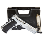 Сигнальный стартовый пистолет Kuzey 911 Chrome Engraved с дополнительным магазином + пачка патронов Ozkursan 9мм - изображение 4