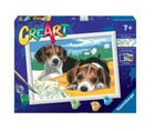 Malowanie po numerach Ravensburger CreArt Szczeniaczki Jack Russel 18 x 24 cm (4005556289394) - obraz 1