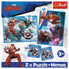 Набір пазлів + картки Trefl Marvel Avengers Герої у дії 48+30 деталей (5900511933338) - зображення 2
