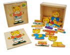 Puzzle figuralne Brimarex Wooden Teddy Bear Girl 13 x 13 cm 15 elementów (5907791509192) - obraz 3