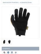 Тактические перчатки Mechanix Wear Body Guard Impact Pro HD Series 362 L - изображение 3