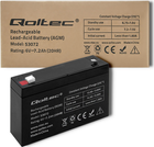 Akumulator Qoltec AGM 6V 7.2Ah max. 64.8A 53072 (5901878530727) - obraz 5