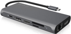 Док-станція RaidSonic Icy Box USB-C > 2xUSB-C/2xUSB3.0/2xUSB2.0/2xHDMI/DisplayPort/SD CardReader/RJ-45 Ethernet (IB-DK4050-CPD) - зображення 2