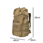 Рюкзак тактический AOKALI Outdoor A51 50L (Sand) большой многофункциональный армейский taktical - изображение 7