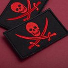 Набор шевронов 2 шт с липучкой Пират Jolly Roger 5х8 см (800029880) TM IDEIA - изображение 6