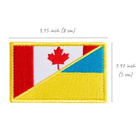 Набор шевронов 2 шт с липучкой Флаг Украины и Канады 5х8 см - изображение 6