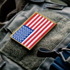 Набор шевронов 2 шт на липучке Флаг США цветной и серый, вышитый патч нашивка 5х8 см (800029838) TM IDEIA - изображение 2