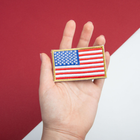 Набір шевронів 2 шт на липучці Прапор США кольоровий та сірий, вишитий патч нашивка 5х8 см - зображення 7