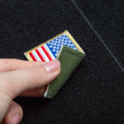 Набір шевронів 2 шт на липучці Прапор США кольоровий та сірий, вишитий патч нашивка 5х8 см - зображення 9