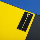 Шеврон нашивка на липучці Укрзалізниця Погон машиніста 4,5х9,5 см рамка синя - зображення 4