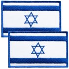 Набор шевронов 2 шт с липучкой Флаг Израиль 5х8 см, вышитый патч (800029856) TM IDEIA - изображение 1