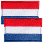 Набір шевронів 2 шт на липучці Прапор Нідерландів, вишитий патч нашивка 5х8 см (800029796) TM IDEIA - зображення 1