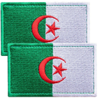 Набор шевронов 2 шт с липучкой Флаг Алжира 5х8 см, вышитый патч (800029799) TM IDEIA - изображение 1