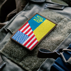 Набор шевронов 2 шт на липучке Флаг США и Украина/США, вышитый патч нашивка 5х8 см (800029839) TM IDEIA - изображение 2