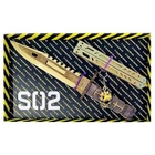 BOX Сувенірні ножі "Метелик LEGACY & M-9 BAYONET GOLD" (TS01091996185304)