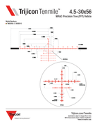 Приціл оптичний TRIJICON Tenmile 4.5-30x56 Red/Green MRAD Precision Tree FFP - зображення 9