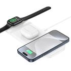 Зарядка беспроводная Qi 3in1 Wireless Charger Hoco CQ5 |22.5W Док-станция для iPhone + iWatch + наушники White