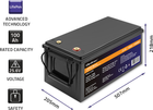 Акумуляторна батарея Qoltec LiFePO4 Літій-залізо-фосфатний 25.6V 100Ah 2560Wh BMS 53708 (5901878537085) - зображення 5