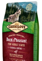 Сухой корм для кошек Carnilove Cat Duck&Pheasant Hairball Controll для вывода шерсти c уткой и фазаном