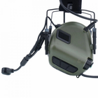 Активні захисні навушники Earmor M32X MARK3 ARC (FG) Olive з гарнітурою та кріпленням на шолом - зображення 3