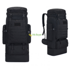 Туристический тактический рюкзак с раздвижным дном на 85 л 85х36х16 см Черный (25208) - изображение 6