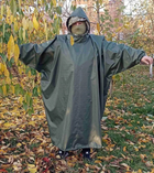 Дощовик військовий маскувальний з капюшоном колір хакі - зображення 3