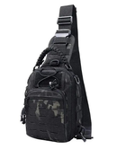 Сумка-рюкзак нагрудная тактическая однолямочная Темный камуфляж ZE0144 Laser - изображение 1