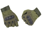 Універсальні тактичні захисні повнопалі рукавички із захистом кісточок олива 8001-XL - зображення 2