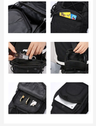 Сумка-рюкзак нарудная тактическая однолямочная Камуфляж ZE0145 Laser - изображение 6