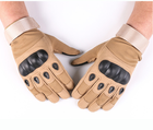 Універсальні тактичні захисні повнопалі рукавички із захистом кісточок койот 8002-XL - зображення 5