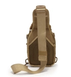 Сумка-рюкзак нагрудна тактична однолямкова Койот ZE0146 Laser - зображення 4