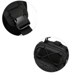 Сумка-рюкзак нагрудная тактическая однолямочная Темный пиксель ZE0143 Laser - изображение 6