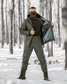 Тактичний зимовий теплий військовий комплект StormSnow ( Куртка + Штани ), Камуфляж: Олива, Розмір: XXL - зображення 1