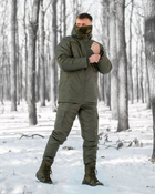 Тактичний зимовий теплий військовий комплект StormSnow ( Куртка + Штани ), Камуфляж: Олива, Розмір: XXL - зображення 3