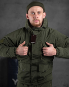 Тактичний зимовий теплий військовий комплект Fastpos ( Куртка + Штани ), Камуфляж: Олива, Розмір: S - зображення 6