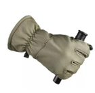 Водоотталкивающие ветрозащитные Softshell на флисе зимние перчатки Олива 9002-L - изображение 3
