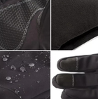Водовідштовхувальні тактичні захисні вітрозахисні Softshell на флісі зимові рукавички Чорні 9001-М - зображення 8