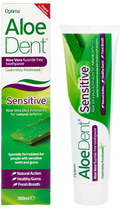 Pasta do zębów do profilaktyki i leczenie dziąseł AloeDent Sensitive Fluoride Free Toothpaste 100 ml (5029354010379) - obraz 1
