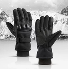 Зимние перчатки на флисе черные 30202-ХL - изображение 2