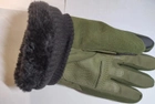 Зимові тактичні рукавиці, олива, теплі на флісі D3-PMR-PRCT-М - зображення 3