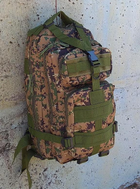 Тактический походный рюкзак на 25 л D3-GGL-107 Темный пиксель - изображение 7