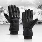 Зимние тактические перчатки на флисе черные 30102 размер универсальный - изображение 2