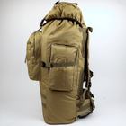 Рюкзак тактичний 90л із сумкою-органайзером Oxford 800D Койот - зображення 5