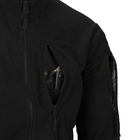 Куртка тактична Helikon-Tex Флісова на замку XXL Чорна ALPHA TACTICAL JACKET - GRID FLEECE XXL BLACK (BL-ALT-FG-01-B07-XXL) - зображення 7