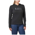 Женская футболка на длинный рукав Women's 5.11® Hooded Long Sleeve Tee 69278 Medium, Чорний - изображение 2