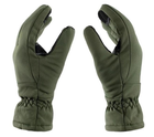 Водовідштовхувальні зимові вітрозахисні Softshell тактичні на флісі рукавички Оліва 9002-XL - зображення 4