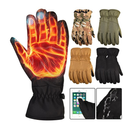 Водоотталкивающие ветрозащитные зимние Softshell тактические на флисе перчатки Черные 9001-М - изображение 3