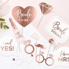 Набор фотобутафория Bride To Be 12 Предметов | Розовое Золото