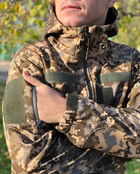 Куртка тактическая Soft Shell водонепроницаемая ММ-14 Пиксель 58 - изображение 5